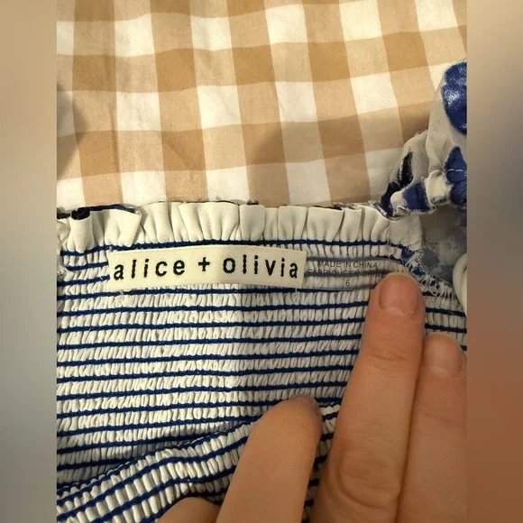 Alice and Olivia blue flor dress size 6 - Picture 4 of 5